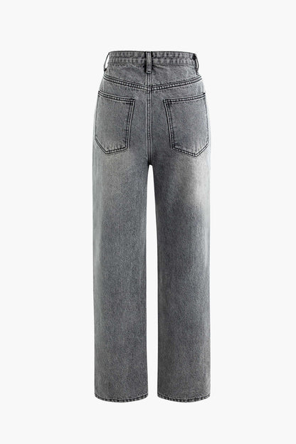 Dames Skinny Jeans Asymmetrische Taille Slanke Fit