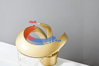 Wastafelkraan Design Waterval Mengkraan Messing Modern