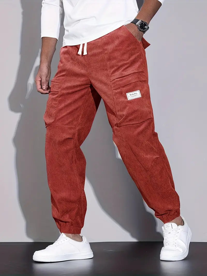 Heren Joggingbroek Zwart Cargo Comfortabele Broek