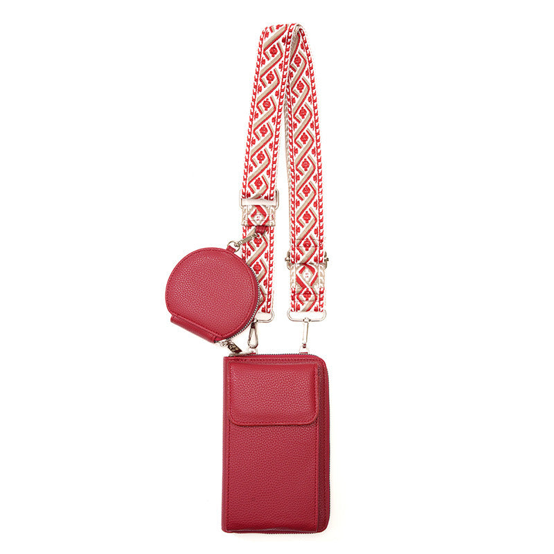 Dames Crossbody Tas met Telefoonvak en Stijlvolle Sluiting