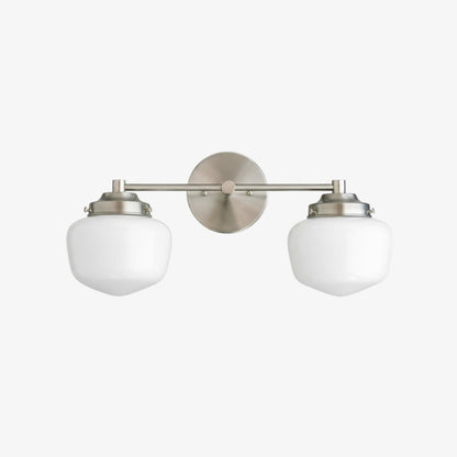 Globe Wandlamp Klassieke Badkamer Schoolhouse Verlichting Mat Opaal Glas voor Spiegel en Wastafel