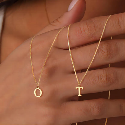 Gouden Ketting met Initialen voor Vrouw Persoonlijke Letter Sieraden