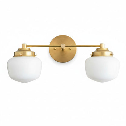 Globe Wandlamp Klassieke Badkamer Schoolhouse Verlichting Mat Opaal Glas voor Spiegel en Wastafel