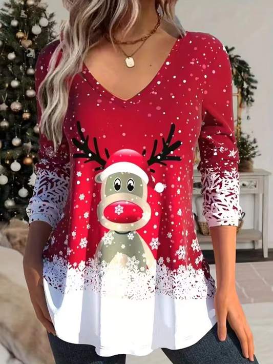 Kersttrui Vrouw Elegant Lange Mouwen - StudioMarella