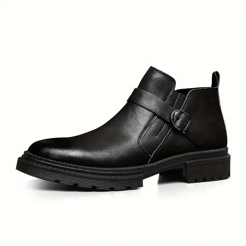 Heren Leren Boots Klassiek met Gesp en Stevige Zool - StudioMarella