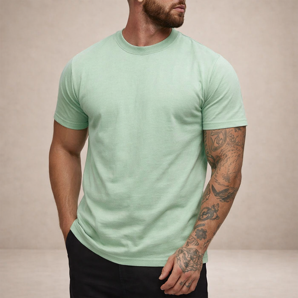 Heren T-shirt Slim Fit Ronde Hals Kort Mouwen