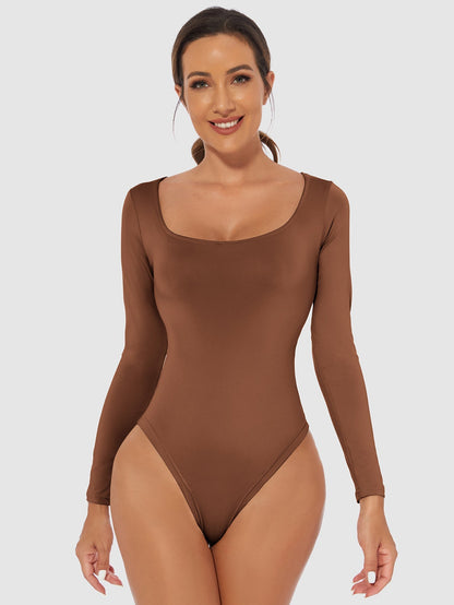Dames Bodysuit Lange Mouwen Slank Makend Comfortabel