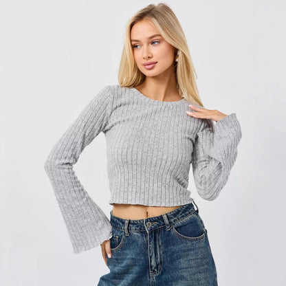 Dames Top Kort Geribd Zomer Model