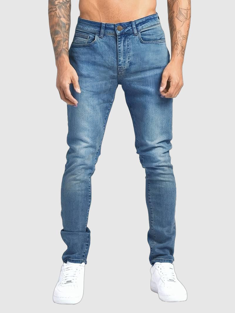 Heren Jeans Slank Fit – Slimme Urban Spijkerbroek voor Dagelijks Gebruik - StudioMarella