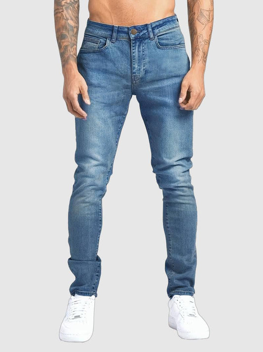 Heren Jeans Slank Fit – Slimme Urban Spijkerbroek voor Dagelijks Gebruik - StudioMarella