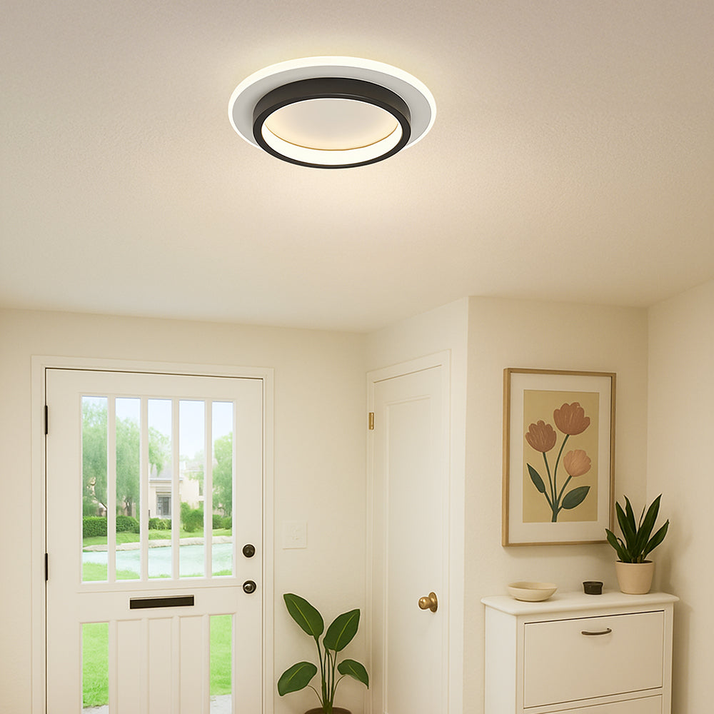 LED plafondlamp rond 10W 20W zwart wit slaapkamer hal woonkamer moderne plafondverlichting lage plafondlamp
