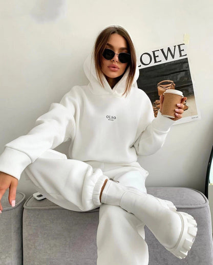 Dames Jogger Set Zacht Comfortabel Hoodie en Broek