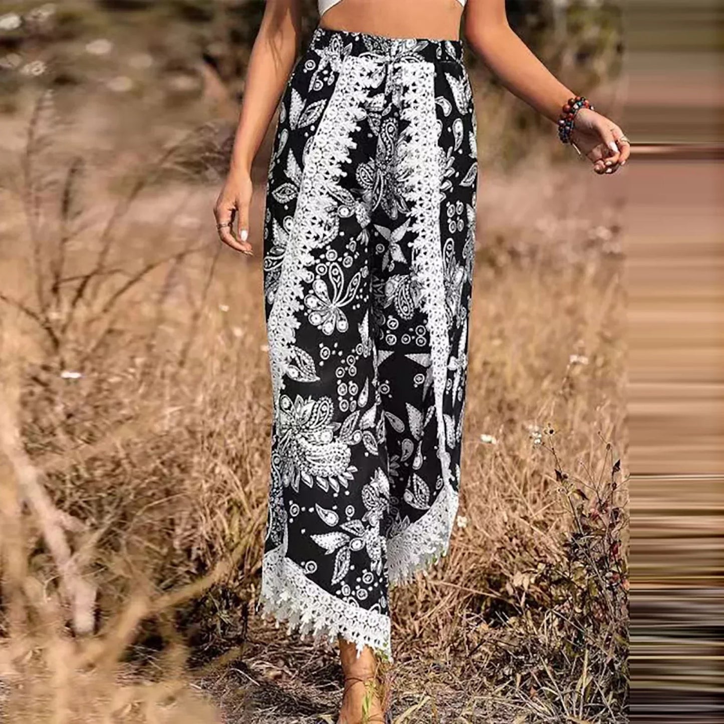 Vrouwelijke Kanten Broek Elegant Stijlvol Mode