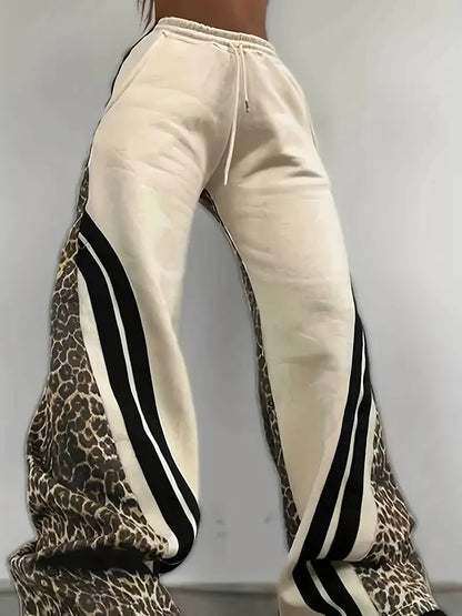Dames Joggingbroek Fleece Luipaardprint Zacht Gevoerd