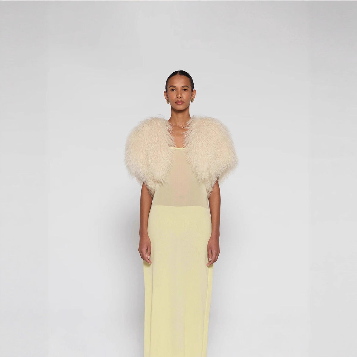 Dames Bolero Faux Fur Trendy Elegant Jasje
