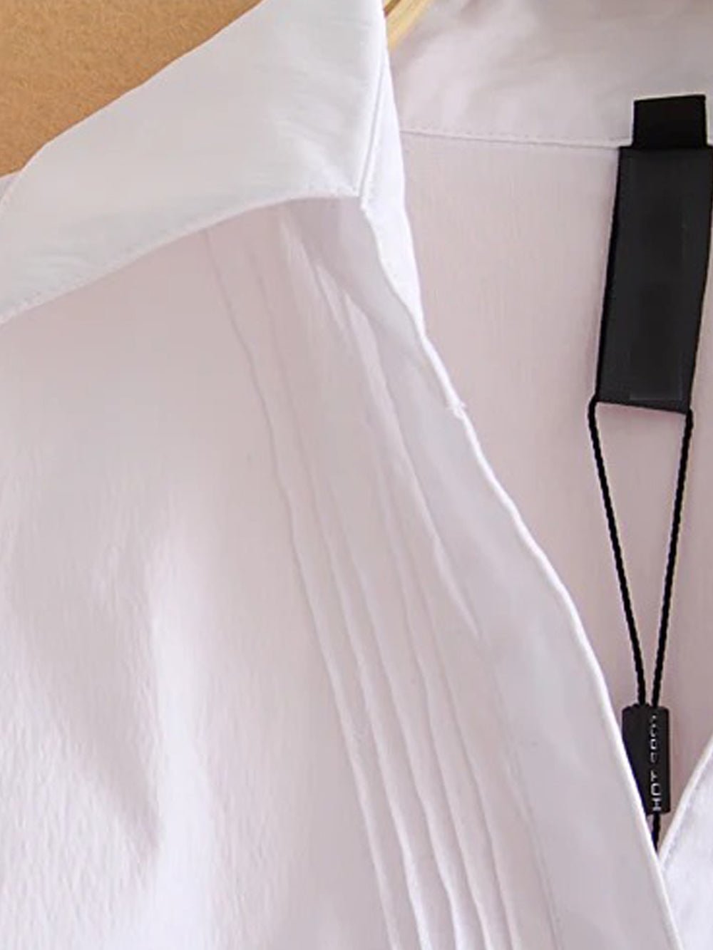 Vrouwelijke Katoenen Blouse met Taille en V-hals