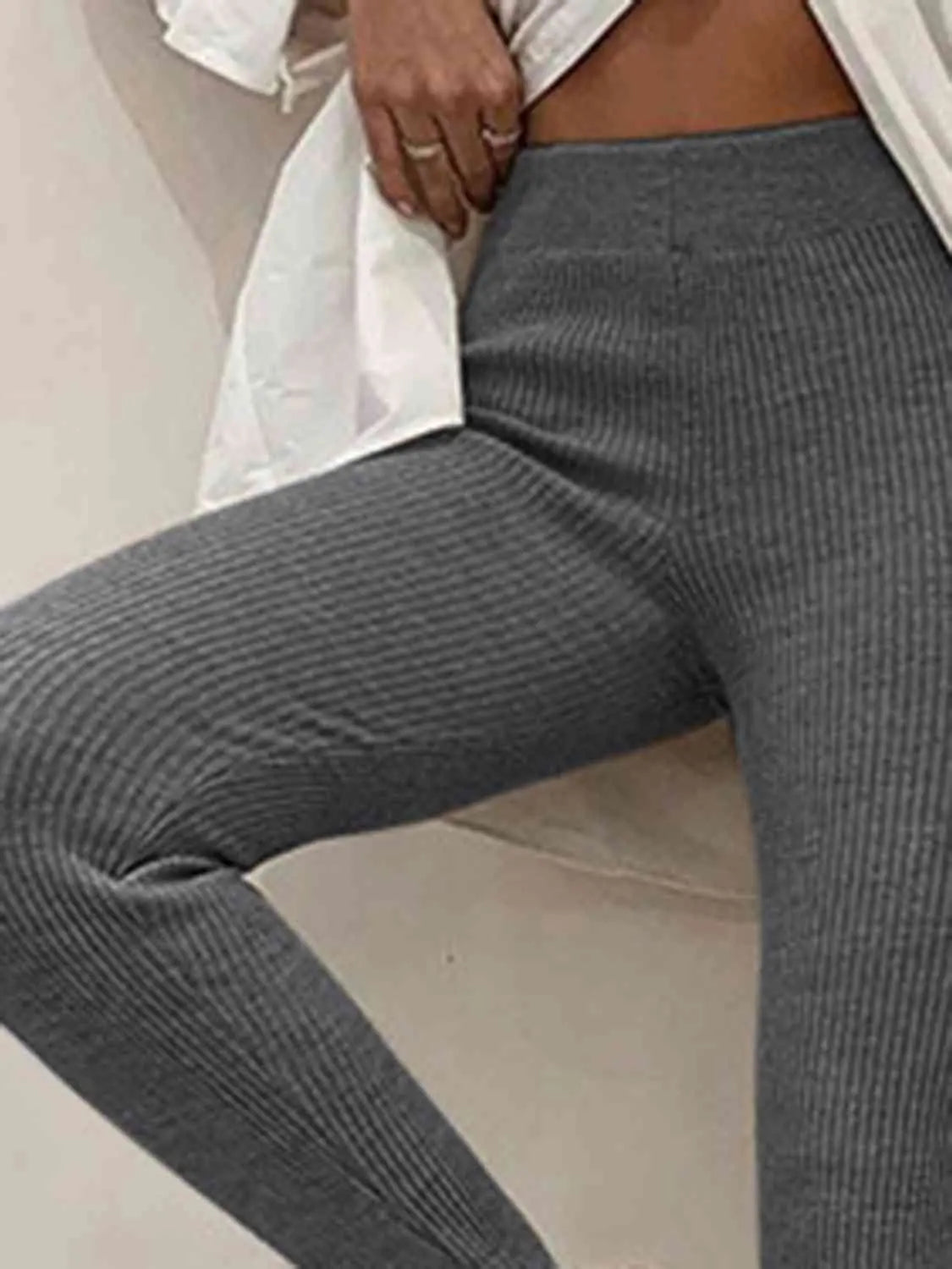 Elegante Hoge Taille Legging voor Vrouw Glad en Comfortabel