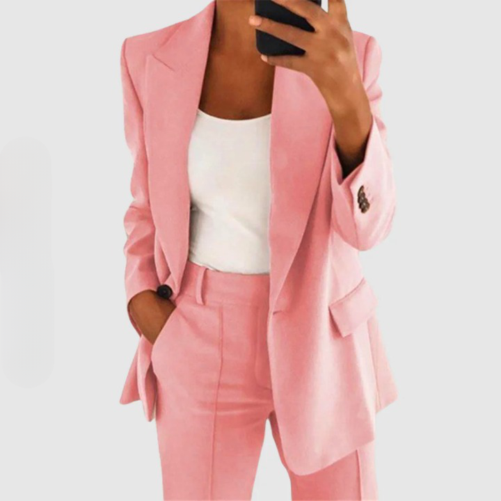 Dames Blazer Set Klassiek Zakelijk Geschikt voor Kantoor