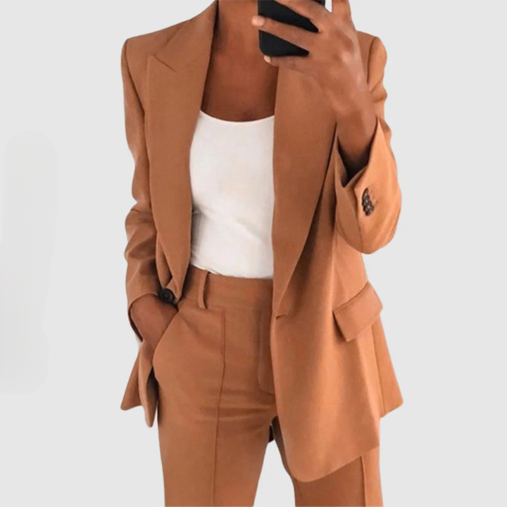 Dames Blazer Set Klassiek Zakelijk Geschikt voor Kantoor