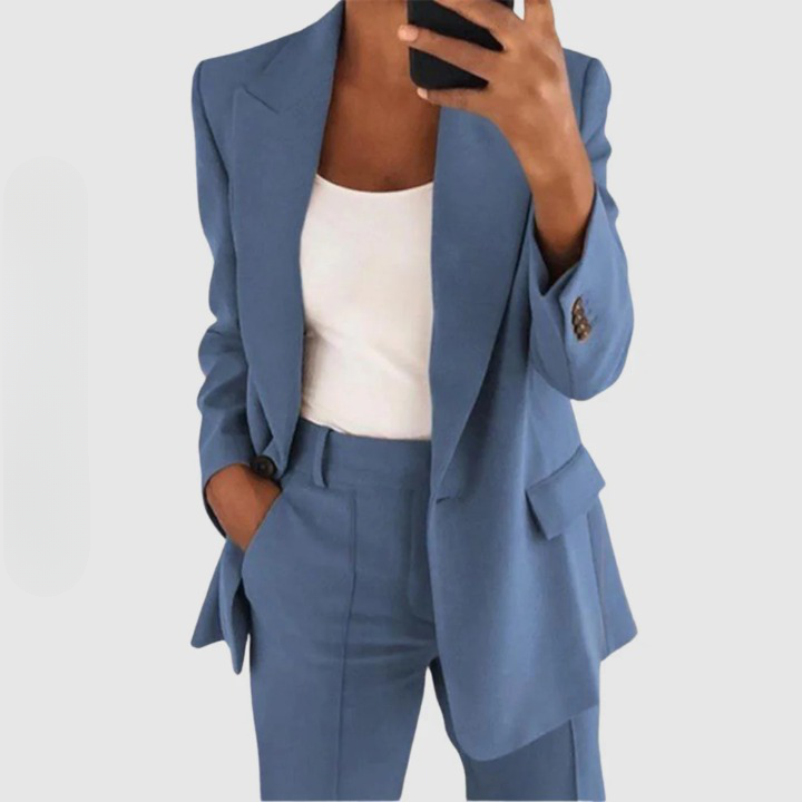 Dames Blazer Set Klassiek Zakelijk Geschikt voor Kantoor