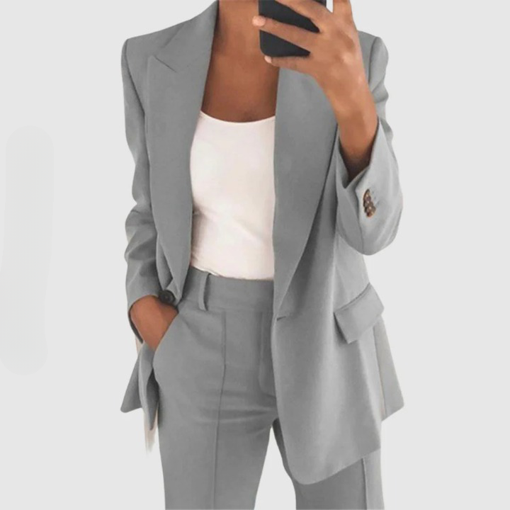 Dames Blazer Set Klassiek Zakelijk Geschikt voor Kantoor