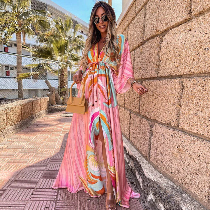 Vrouwelijke Zomerjurk Bedrukte Strandjurk Elegant - StudioMarella