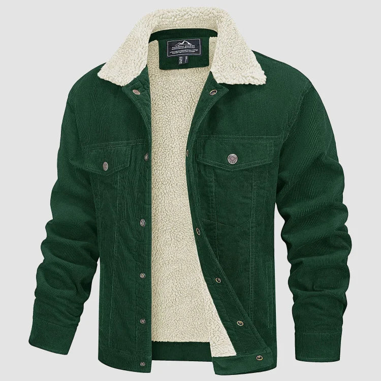 Blauwe Corduroy Jas voor Heren Levi's Stijl