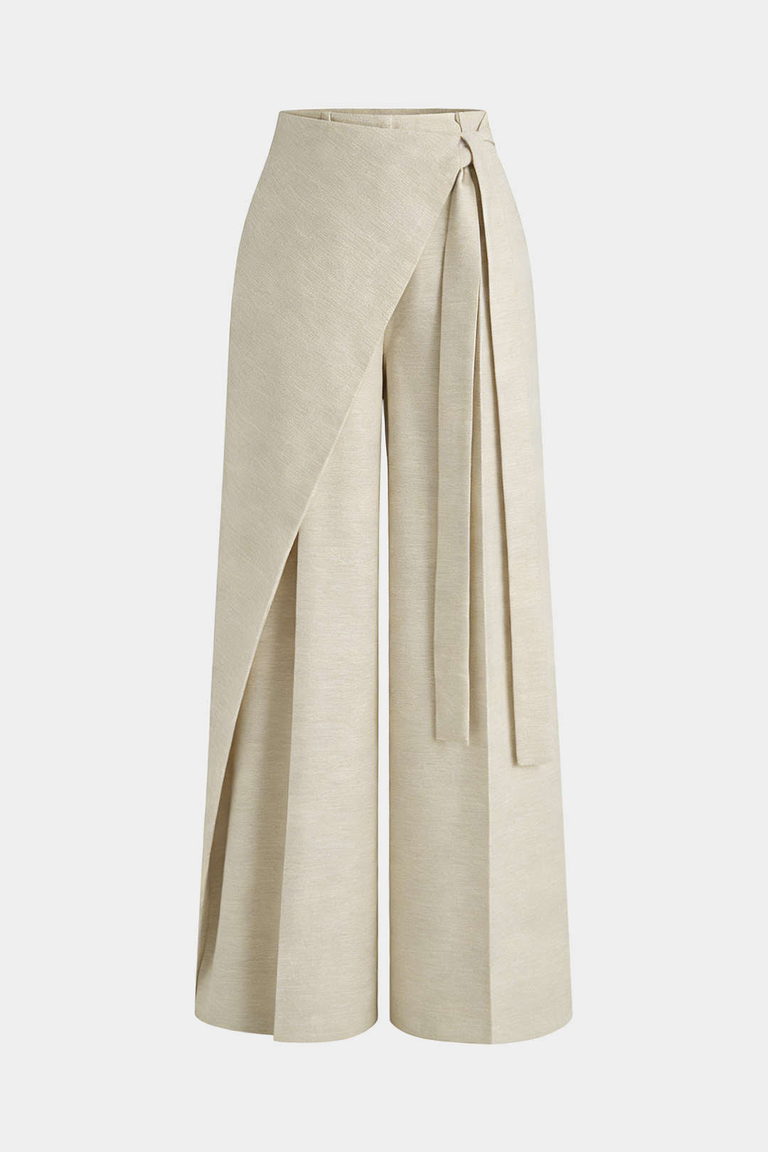 Dames Pantalon Asymmetrisch Met Strik Detail Stijlvol