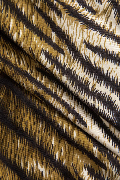 Jurk Luipaard Print Midi Stijlvolle Jurk voor Vrouw
