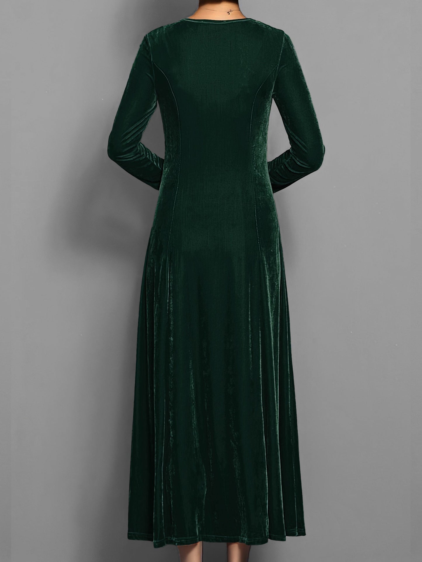 Dames Midi Jurk Lange Mouwen Effekleur Herfst Collectie