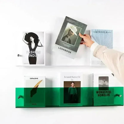 Wandplank PVC Zwevend Tijdschriftenrek 40cm 50cm 80cm Boeken Woonkamer Modern
