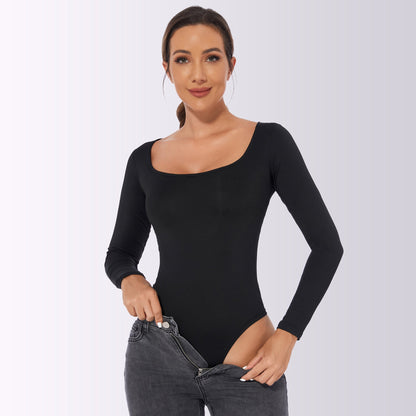 Dames Bodysuit Lange Mouwen Slank Makend Comfortabel