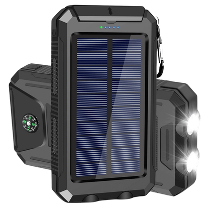 Zonnepanelen Powerbank 10000 mAh Met Waterdichte Behuizing Voor Outdoor Gebruik