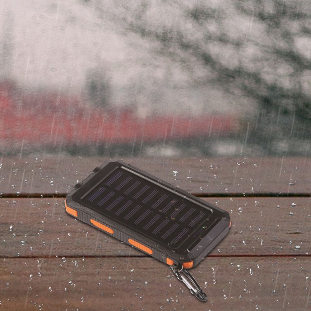 Zonnepanelen Powerbank 10000 mAh Met Waterdichte Behuizing Voor Outdoor Gebruik