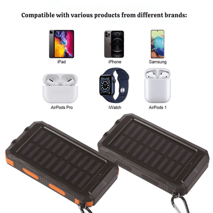 Zonnepanelen Powerbank 10000 mAh Met Waterdichte Behuizing Voor Outdoor Gebruik