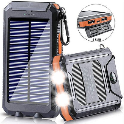 Zonnepanelen Powerbank 10000 mAh Met Waterdichte Behuizing Voor Outdoor Gebruik