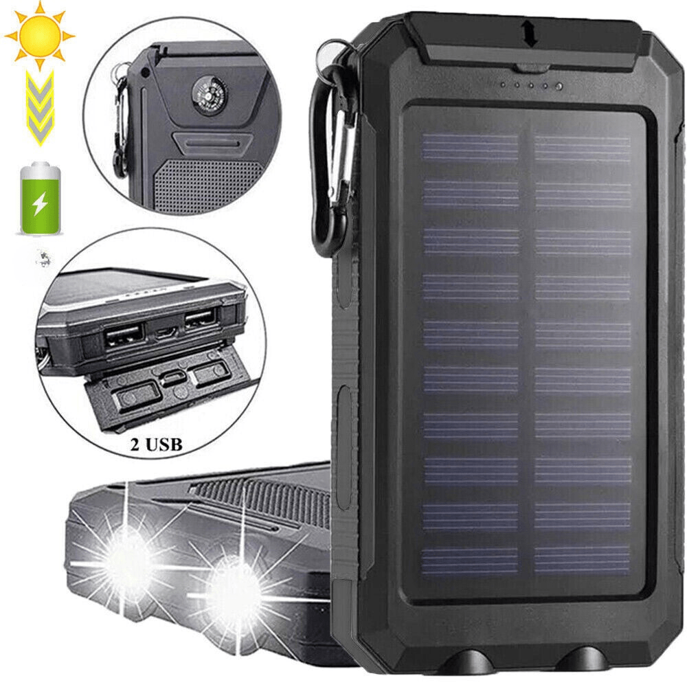 Zonnepanelen Powerbank 10000 mAh Met Waterdichte Behuizing Voor Outdoor Gebruik