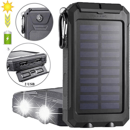 Zonnepanelen Powerbank 10000 mAh Met Waterdichte Behuizing Voor Outdoor Gebruik