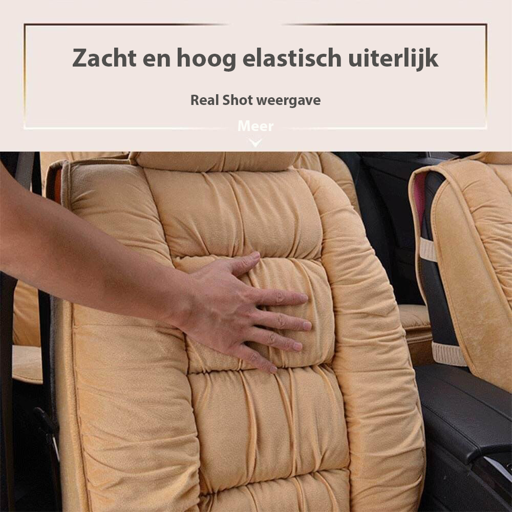 Autostoelhoes Pluche – Comfortabele Stoelbeschermer voor Auto – Universele Pasvorm met Polyestervulling