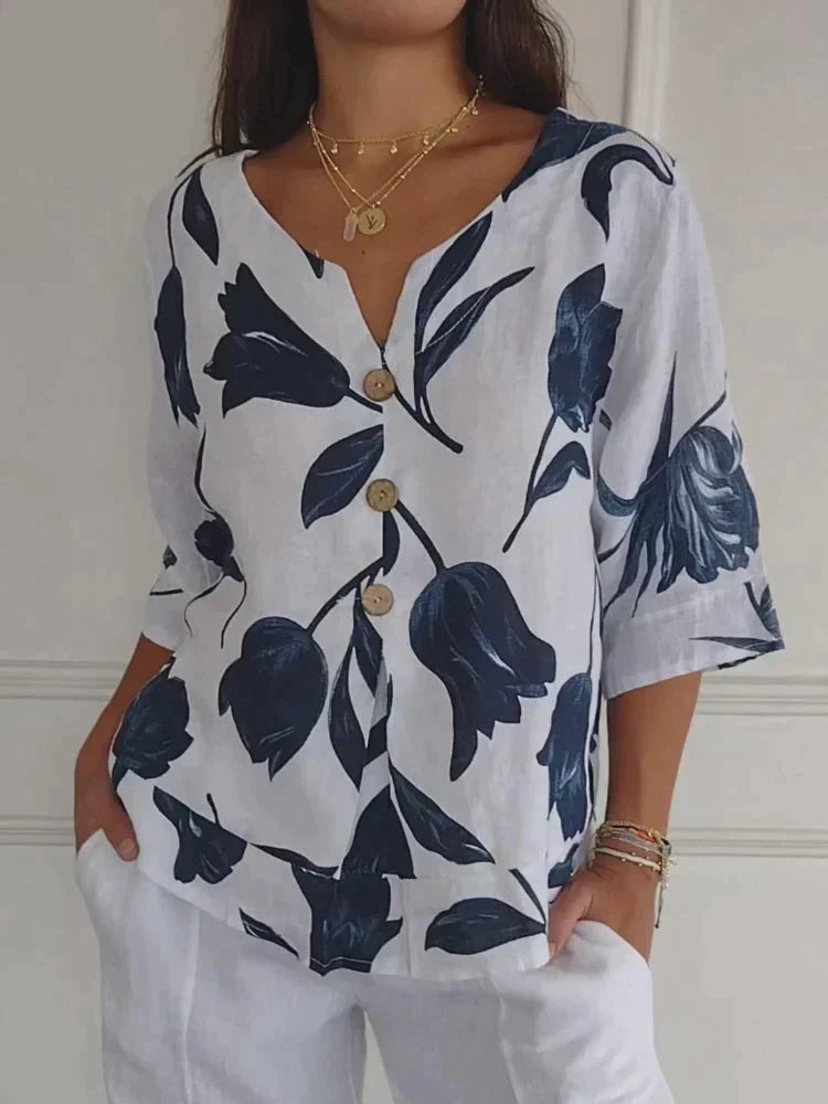 Vrouwelijke Blouse V-hals Jurkmodel Elegant - StudioMarella