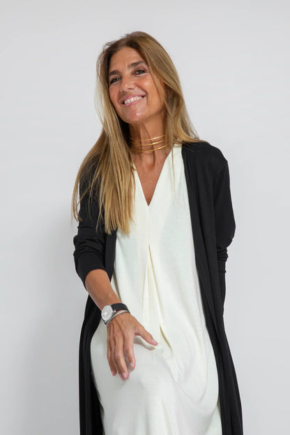Vrouwen Jurk en Gilet Set Strakke Pasvorm