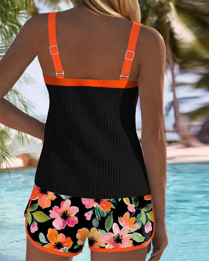 Dames Tweedelige Tankini Set Elegante Pasvorm