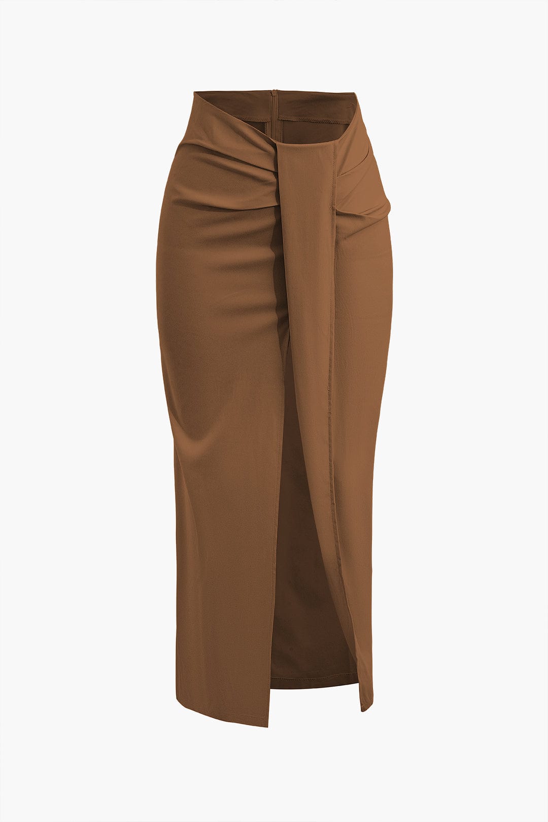 Midirok met Wickeloptie en Hoge Split Elegante Stijl