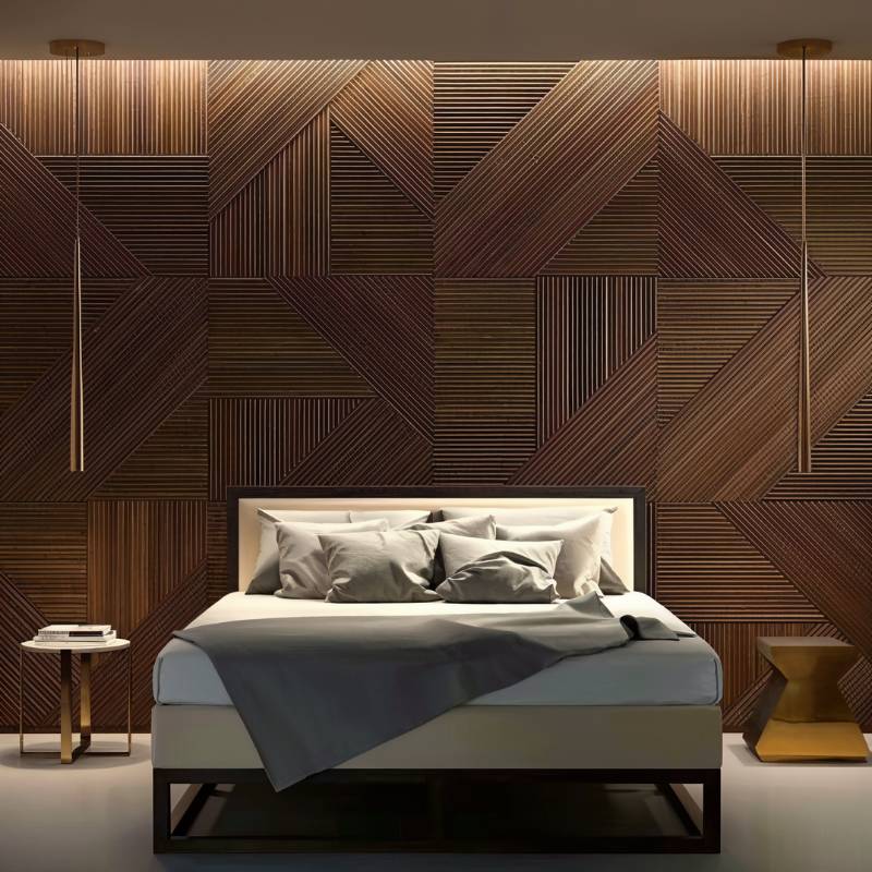 Adira Houten Wandpanelen Met Geometrisch Design Voor Stijlvolle Accentmuren