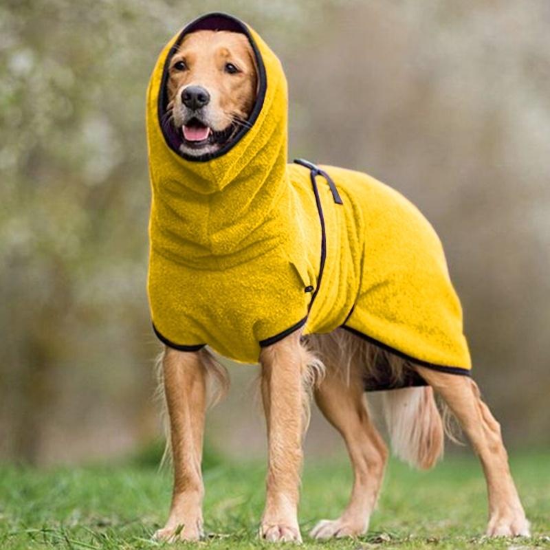 Verstelbare Badjas voor Huisdieren – Sneldrogende Handdoek voor Honden en Katten – Zachte Microvezel Pluche Absorberend – Beugel Halsband Design