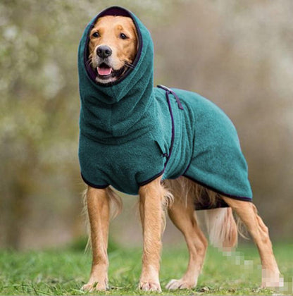 Verstelbare Badjas voor Huisdieren – Sneldrogende Handdoek voor Honden en Katten – Zachte Microvezel Pluche Absorberend – Beugel Halsband Design