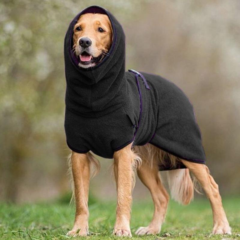 Verstelbare Badjas voor Huisdieren – Sneldrogende Handdoek voor Honden en Katten – Zachte Microvezel Pluche Absorberend – Beugel Halsband Design