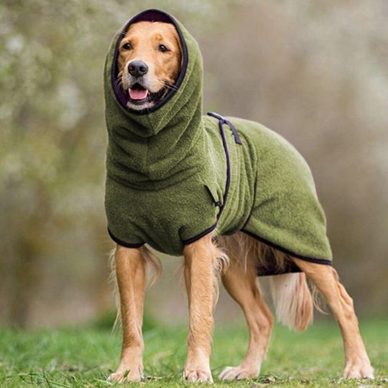 Verstelbare Badjas voor Huisdieren – Sneldrogende Handdoek voor Honden en Katten – Zachte Microvezel Pluche Absorberend – Beugel Halsband Design