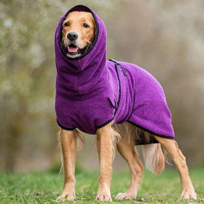 Verstelbare Badjas voor Huisdieren – Sneldrogende Handdoek voor Honden en Katten – Zachte Microvezel Pluche Absorberend – Beugel Halsband Design