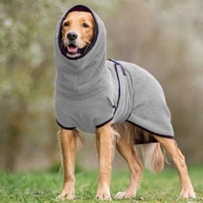 Verstelbare Badjas voor Huisdieren – Sneldrogende Handdoek voor Honden en Katten – Zachte Microvezel Pluche Absorberend – Beugel Halsband Design